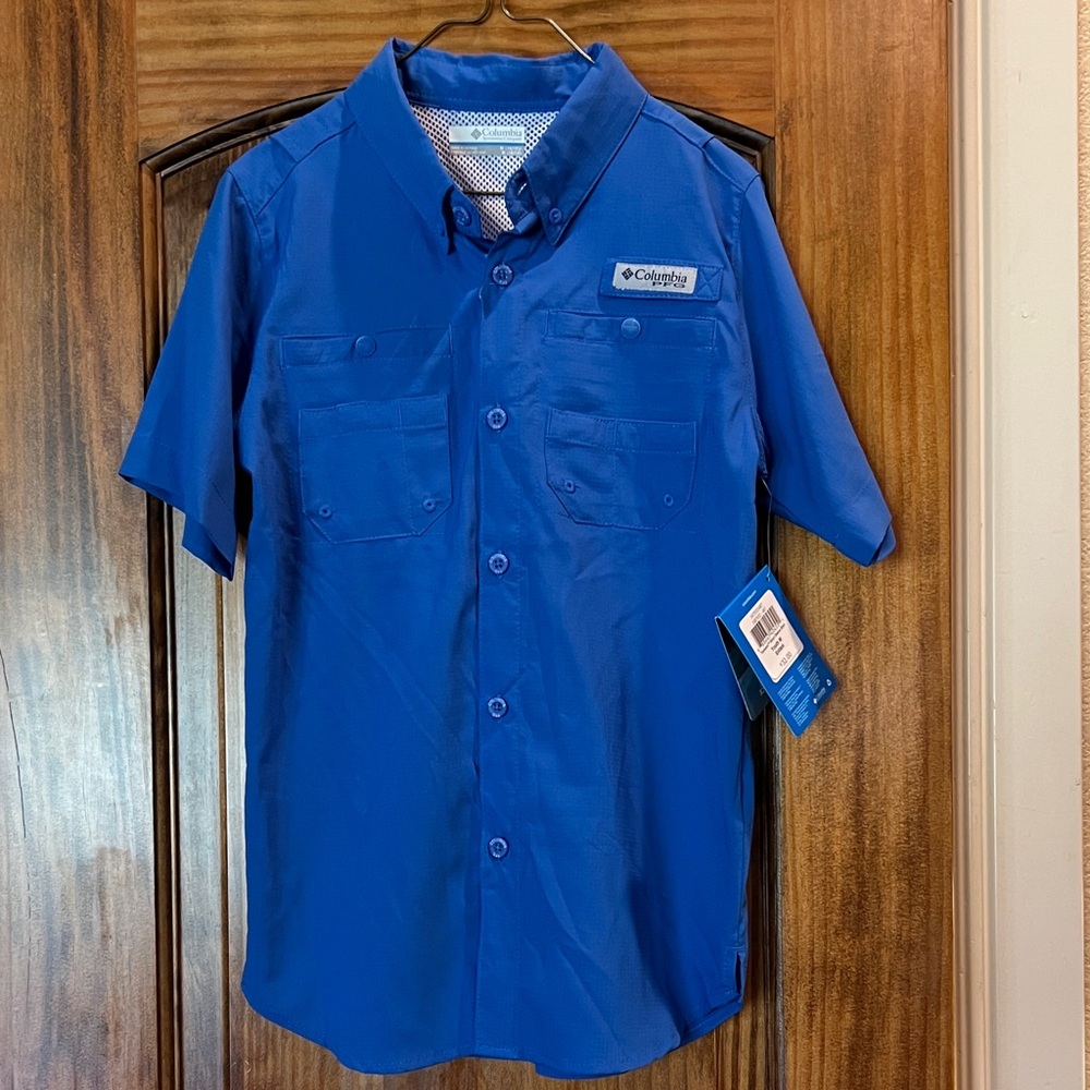 Columbia Kids' Vibrant Blue Button Down Shirt